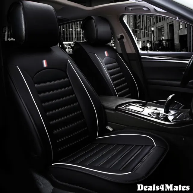 Fundas de asiento de coche delanteras suaves de lujo para Mercedes negras cómodas de cuero