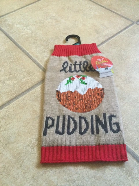 Christmas pudding sales dog jumper