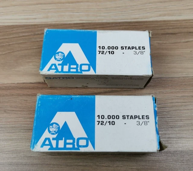 2 Schachteln Atro 72/10 3/8 Heftklammern Polsterheftklammern