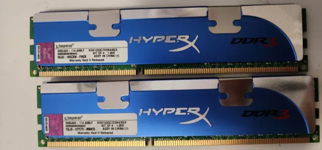 Kingston HYPERX 8GB kit 2x4GB DDR3 1333MHZ CL7 KHX1333C7