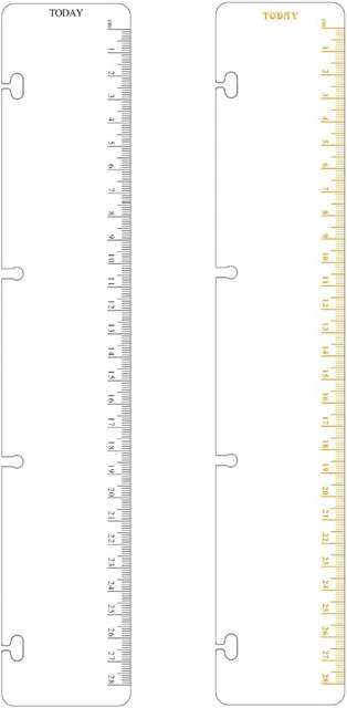 2 PACK A4 4 Holes Page Marker Ruler Plastic Binder Ruler Divider Ruler ...