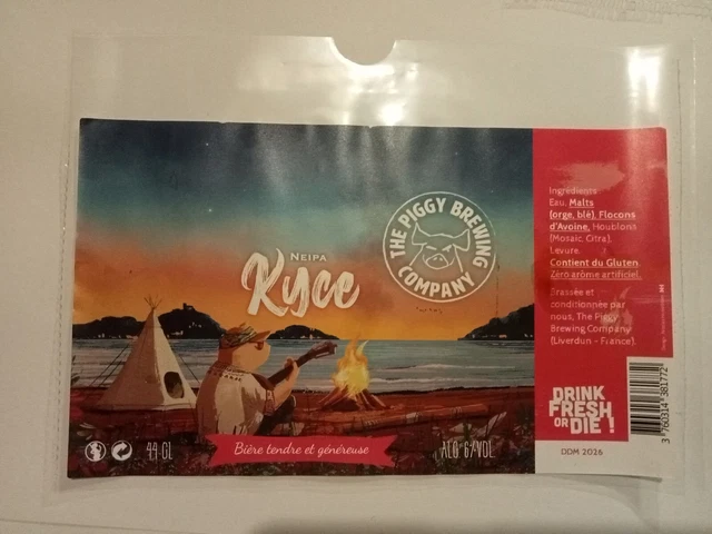 Etiquette de Bière : KYCE - The Piggy Brewing Company - 54 France