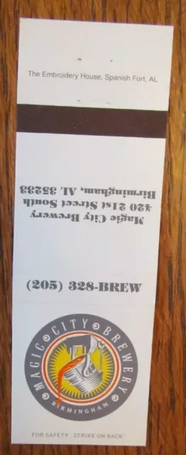 Magic City Brewery Brew Pub Matchbook Matchcover (Birmingham, Alabama) -E1