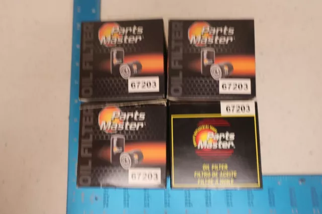 LOT OF 4 PARTS MASTER Engine Motor Oil Filters Ford Mazda Mercury L4 67203 (1741