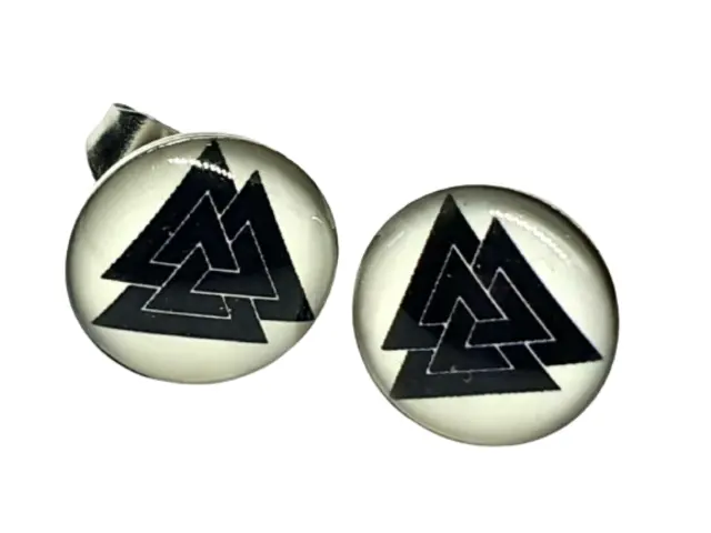 Valknut Stud Boucles d’oreilles Viking Norse Pagan Paire Unisex All Father...