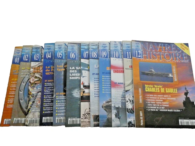 LOT DE 12 Navires Et Histoire N° 1 A 12 (172) EUR 36,00 - PicClick FR