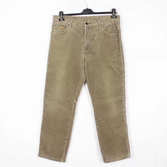 Wrangler Hombre Pantalón de Pana Talla W35 L30 Corte Normal Marrón Algodón k9566