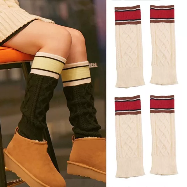 Warm Boot Cover Striped Boot Sock Trendy Loose Socks  Women Girl