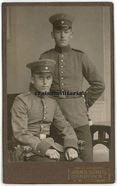 Orig. Foto CDV Portrait Soldaten in BAUTZEN Sachsen