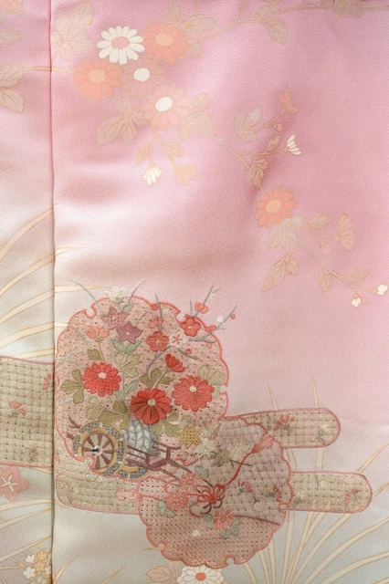 Dear Vanilla Japanese Silk Kimono Women's Robe Gown Authentic Japan Vintage Mint 9