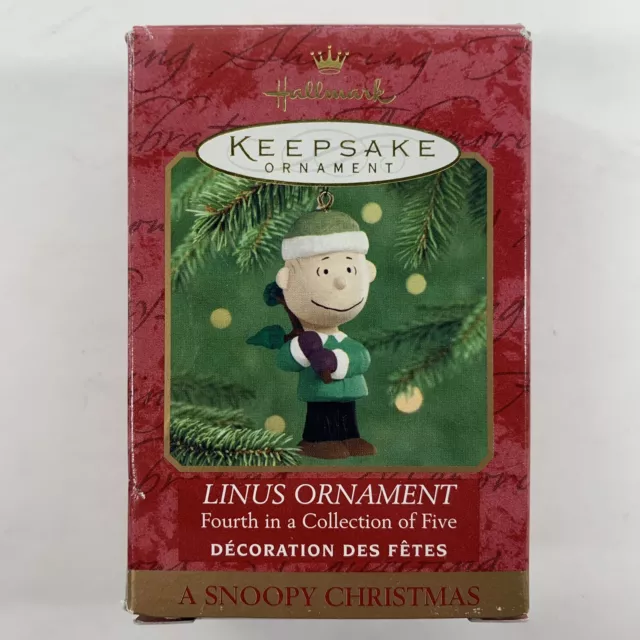 Hallmark Keepsake Snoopy Peanuts Linus Christmas Tree Ornament Charlie Brown