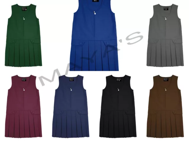 Girls School Pinafore Dress Box Pleated Skirt School Uniform School Dress