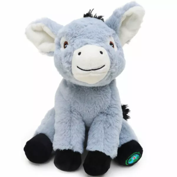 Plush DONKEY Soft Toy Eco Friendly Barnyard Animal 22cm/9"