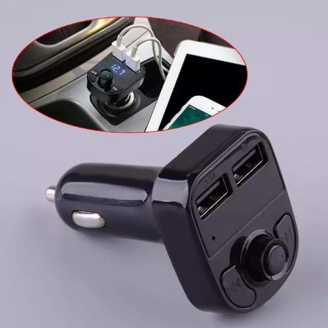 Car Wireless Bluetooth Handsfree FM Transmitter MP3 Player AUX 2USB Charger