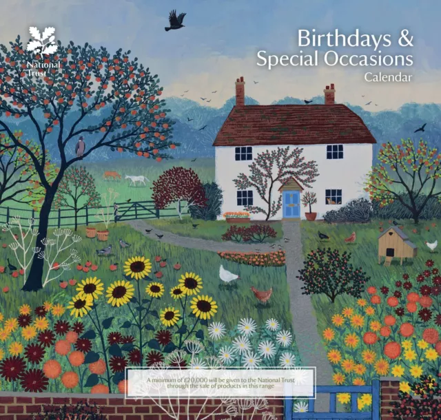 NATIONAL TRUST, JO Grundy Birthday Midi 2024 Calendar by , NEW Book
