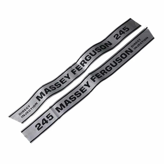 Genuine Massey Ferguson 245 Tractor Bonnet Side Decal Emblem Sticker Set
