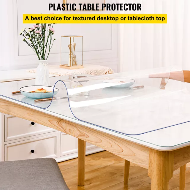 VEVOR Mantel de PVC transparente Cubierta de mesa impermeable 2