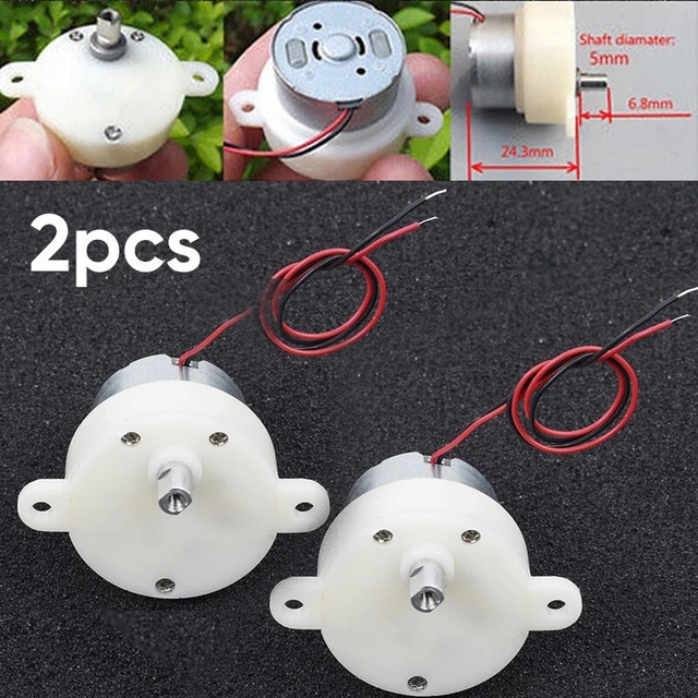 Mini-Dc Gear 3-9V Bricolage Jouet 2pcs Kit de Rechange Bas Vitesse S Réduction