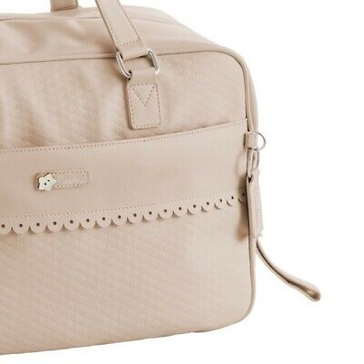 Large Beige PU Leather Mommy Baby Diaper Bag Maternity Nappy Chaning Pad