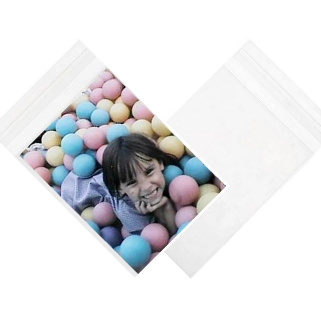 "Bolsas transparentes cristalinas con solapa 5 1/4"" x 7 1/8"" 100 piezas B75S, fotos/tarjetas..