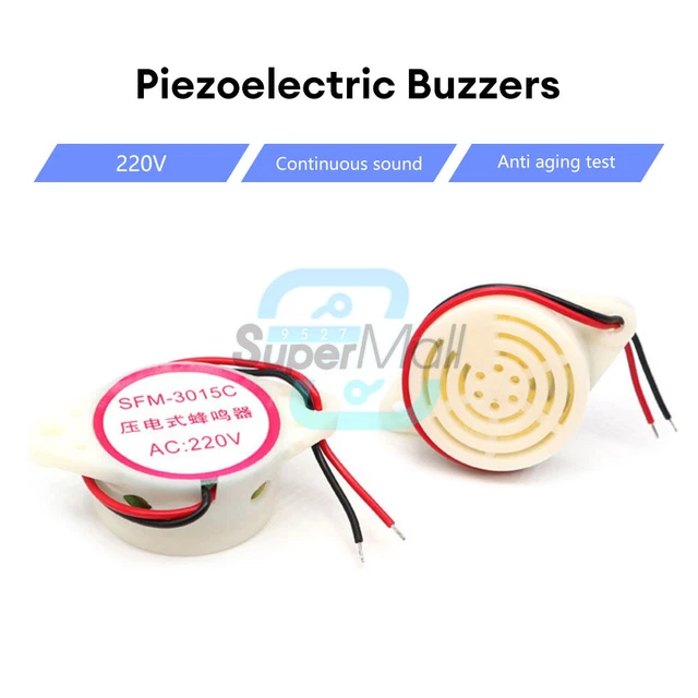 SFM-3015C Active Piezoelectric Buzzer AC220V Continuous Sound Beep Alarm SFM-27