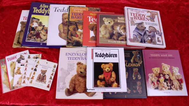 Set 15 Stück Bücher Teddybären Cieslik Enzyklopädie Lexikon Sammeln Konvolut