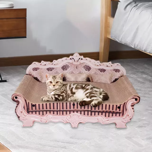 Corrugated Cardboard Cat Scratcher Couch Pet Cat Lounge Kitten Sleeping Nest