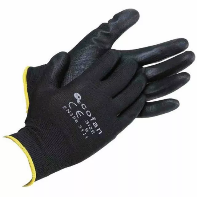 Guantes de Algodon con Palma de Poliuretano Talla 10 ( Paquete de 12 Unidades )