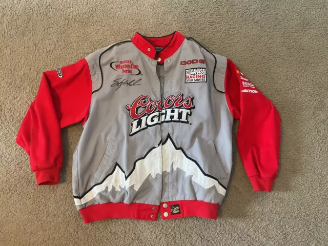 Chase Authentics Sterling Marlin Coors Light Nascar racing jacket Large Mens