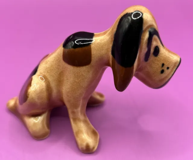 Vintage Sitting Sad Hound Dog Ceramic figurine