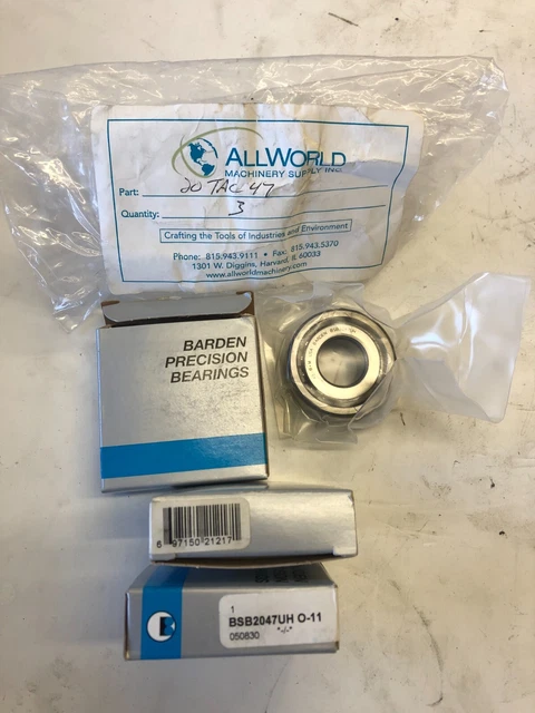 1 - Barden Precision Ball Screw Support Bearing 20TAC47, BSB2047UH O-11