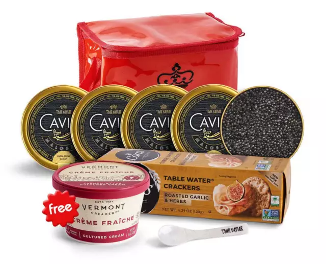 TSAR CAVIAR Black Caviar Set “American Wave” 30g x 4 OVERNIGHT DELIVERY