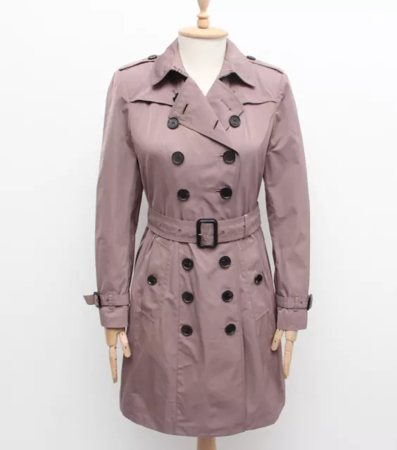 Women's BURBERRY London Trench Coat Double Breasted Belted Nova Check US6 UK8 ~S