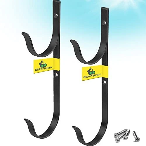 Gray Bunny Pool Pole Hanger 2 Piece Black Premium Aluminum Swimming Pool Acce...