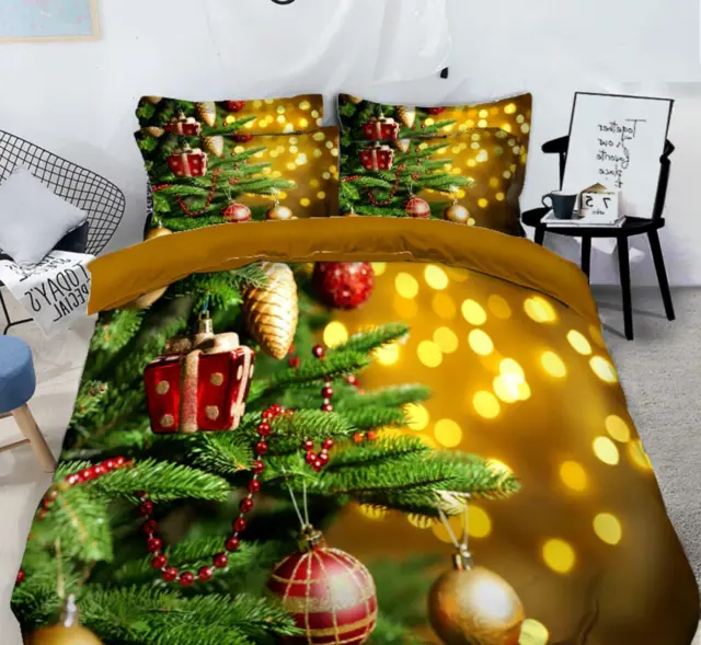 3D Geschenkperlen C41 Weihnachten Steppdecke Bettbezug Christmas Bett Zoe