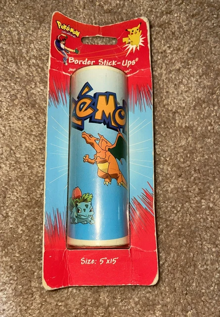 Papel pintado Pokémon 1999 de colección palillos de borde 5"" X 15"" EE. UU.