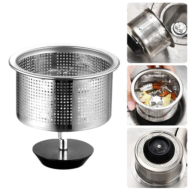Filtre D'évier De Cuisine En Acier Inoxydable Avec Bouchon - Panier De