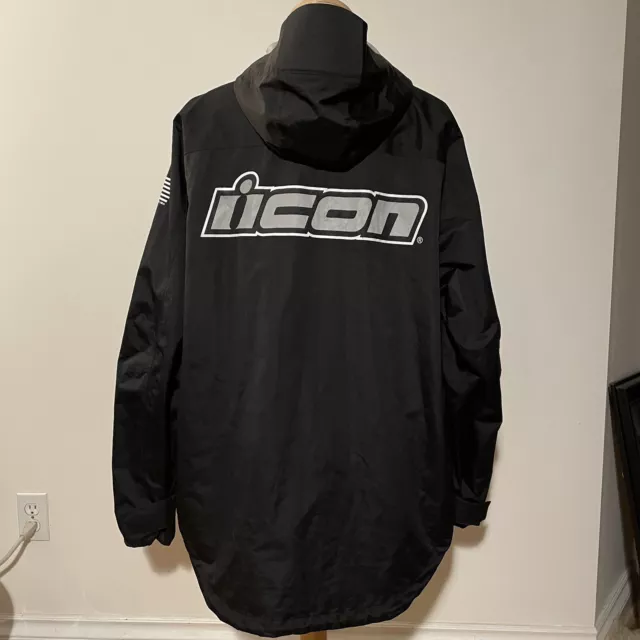 Icon Motorcycle Rain Jacket PDX Men XL Waterproof 3