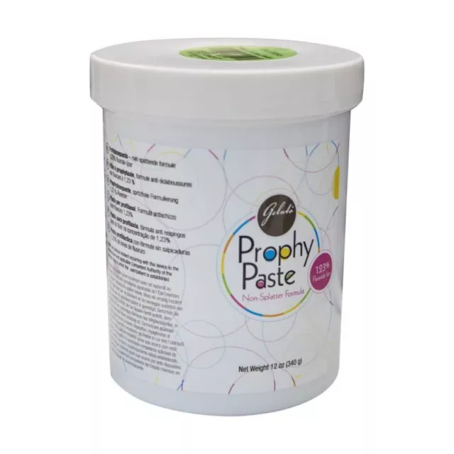 House Brand 24-10877 Prophy Paste Bubble Gum Fine Grit 1.23% APF 12 Oz Jar