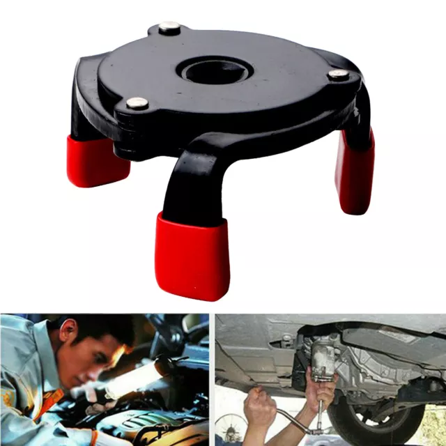 Universal Oil Filter Wrench 3Jaw Adjustable Car Oil Filter Removal Tool Non-slip
