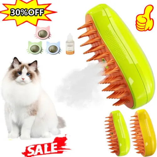 Steamy Cat Brush - 3 In1 Cat Steamy Brush, Self-Cleaning Steam Cat Brush DE 🔥