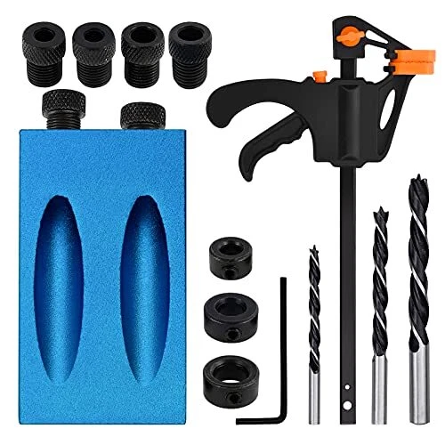 Winfred Lot de 15 Guide de Percage Kit Gabarit de Percage Oblique 15° Gabarit...