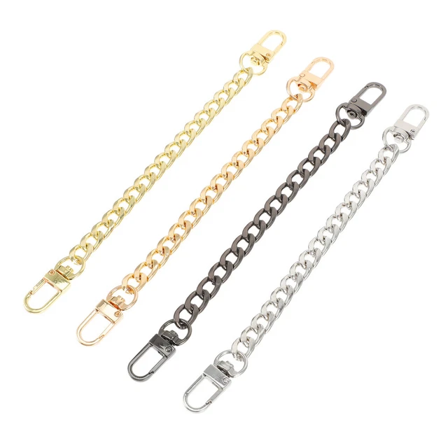 4x Metall Taschenketten 20cm - Gold & Silber - DIY Verlängerung Für Handtaschen & Schuhe