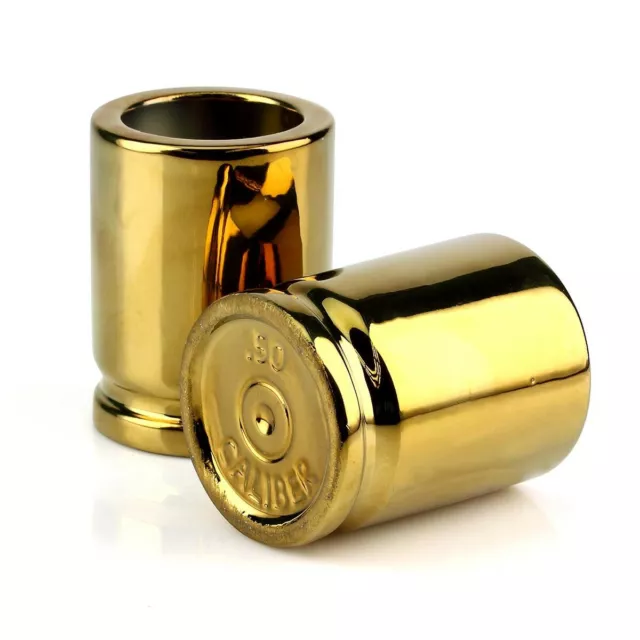 .50 Caliber Shot Glass Set Gold