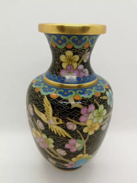 Vase en émail cloisonné ancien Chinois