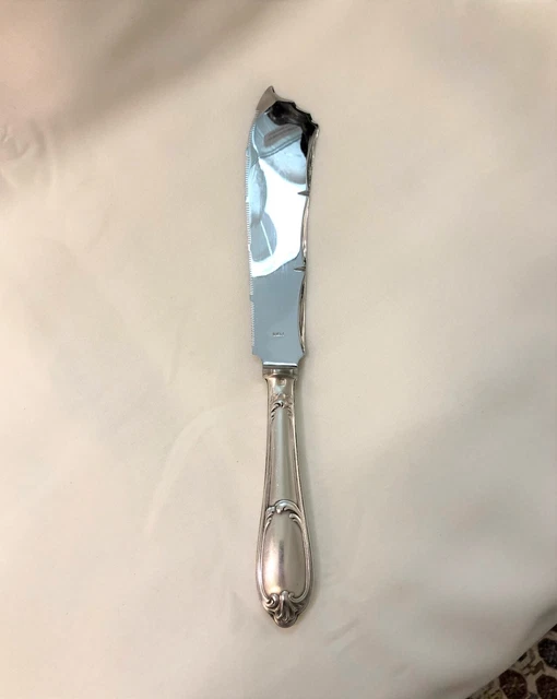Couteau à pain ERCUIS métal argenté Modèle POMPADOUR / ROCAILLE couvert Service