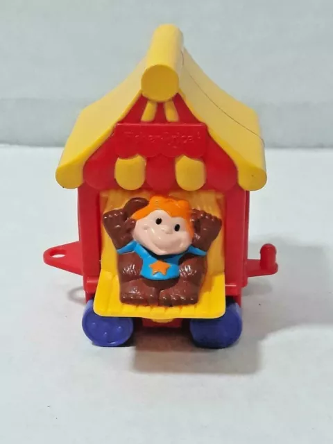 Vtg McDonalds Happy Meal Fisher Price Red Yellow Monkey Train Car 1999