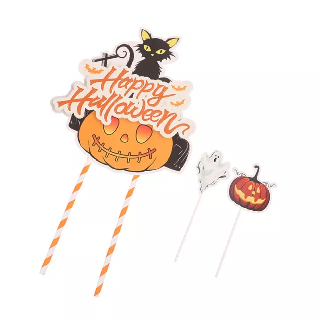 Halloween Cake Topper Pumpkin Ghost Witch Black Cat Horror Cake Toppers PicCR 3