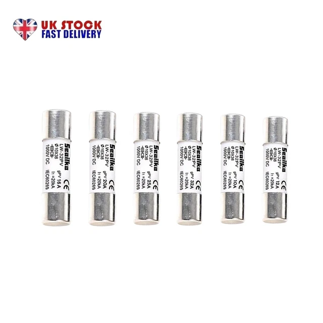 FUSE SOLAR DC 1000V PV Ceramic 10x38mm 15A 20A 25A 30A High Voltage