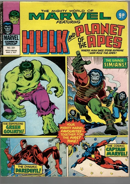 #231 1977 2 March The Mighty World of Marvel starring The Incredible Hulk Good